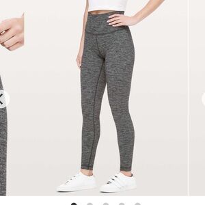 Lululemon Wunder Under High-Rise Tight *28"
Luon Variegated Knit Black Heathered